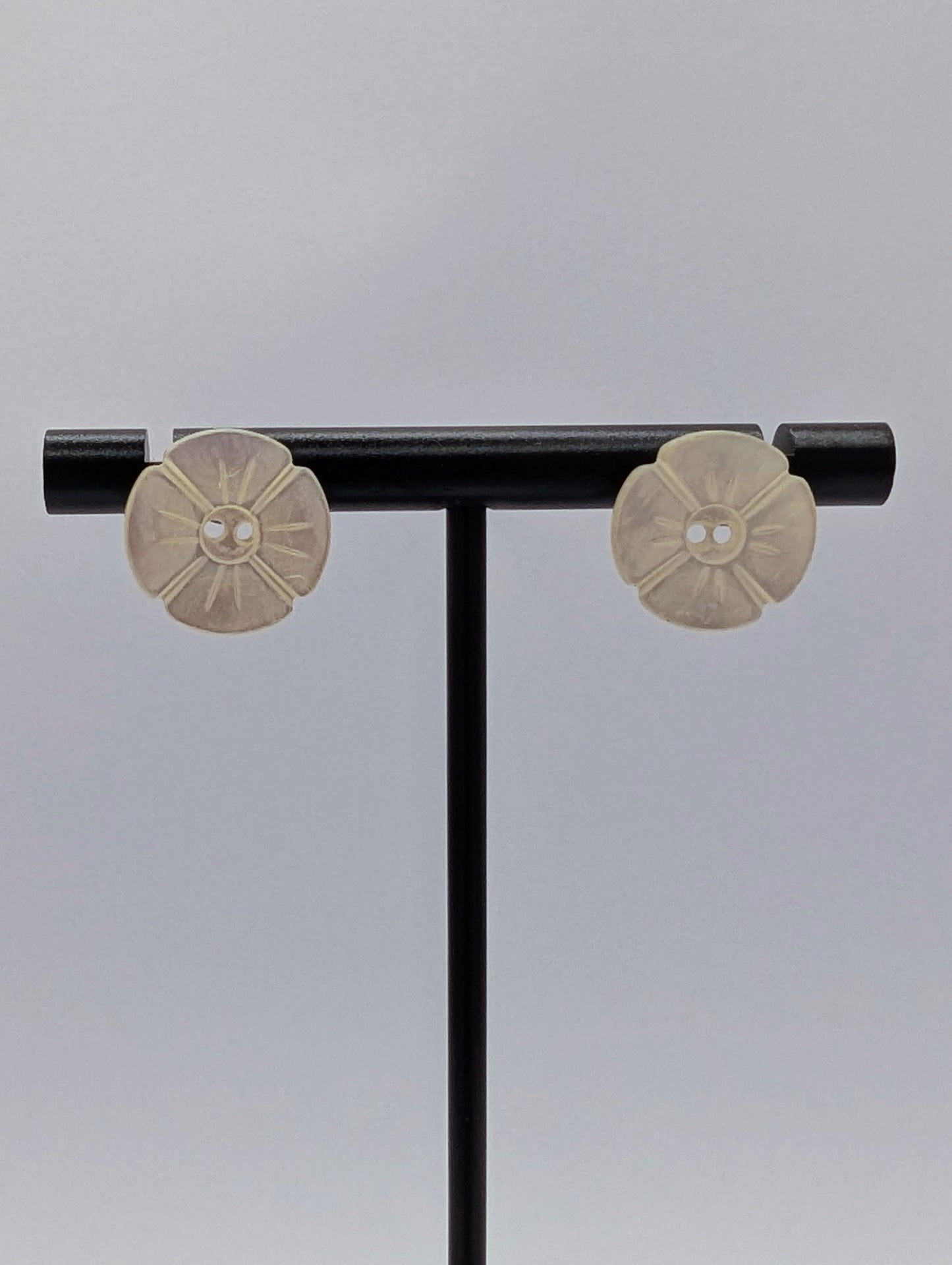 Button Flower Studs