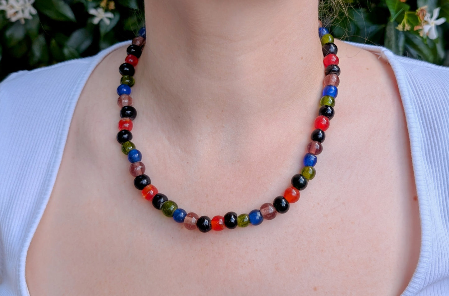 Vintage Glass Bead Necklace