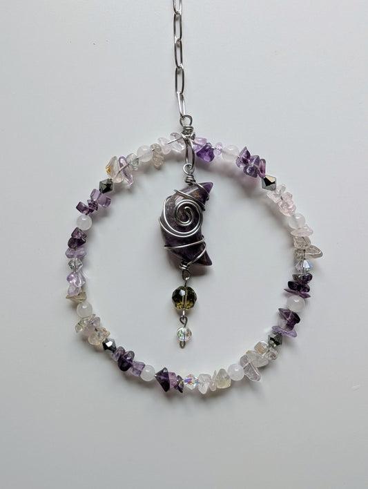 Amethyst Moon Suncatcher