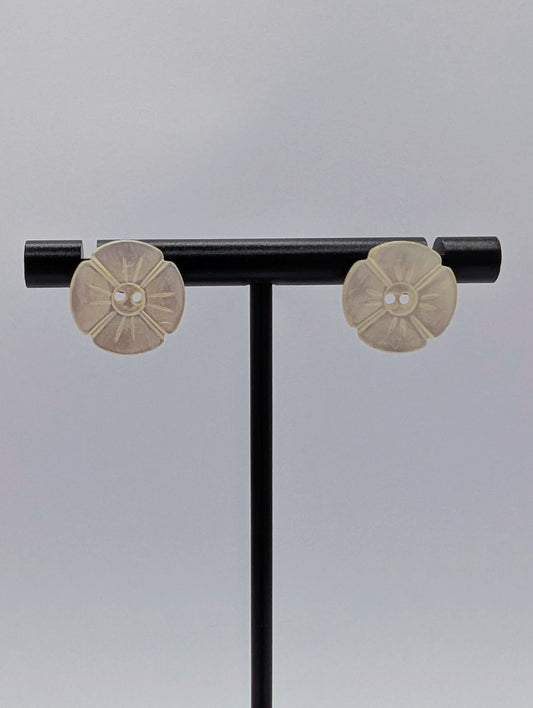 Button Flower Studs