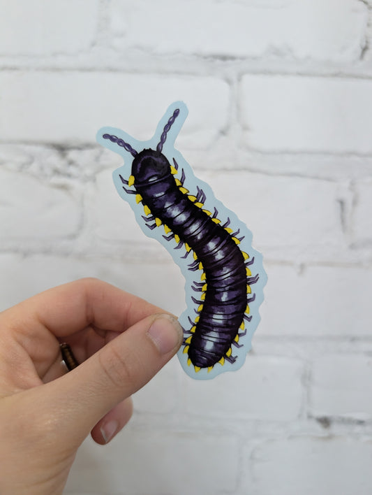 Yellow Spotted Millipede Sticker