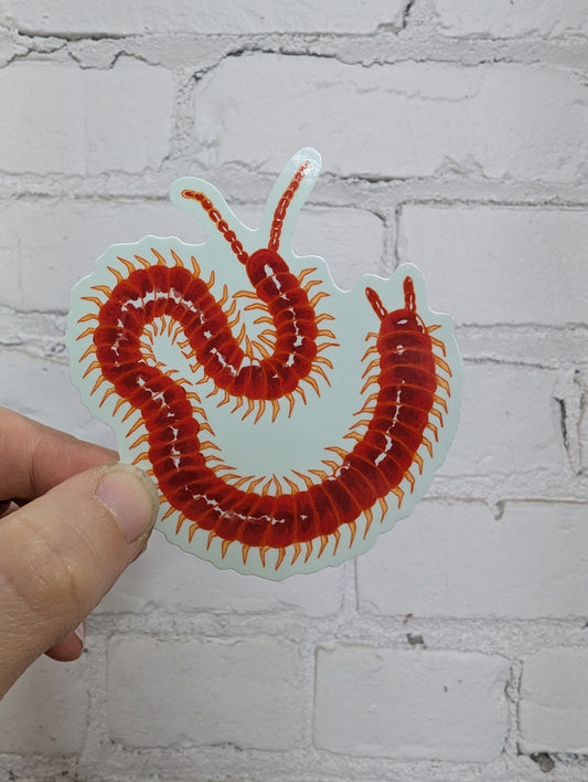 Crimson Soil Centipede Sticker