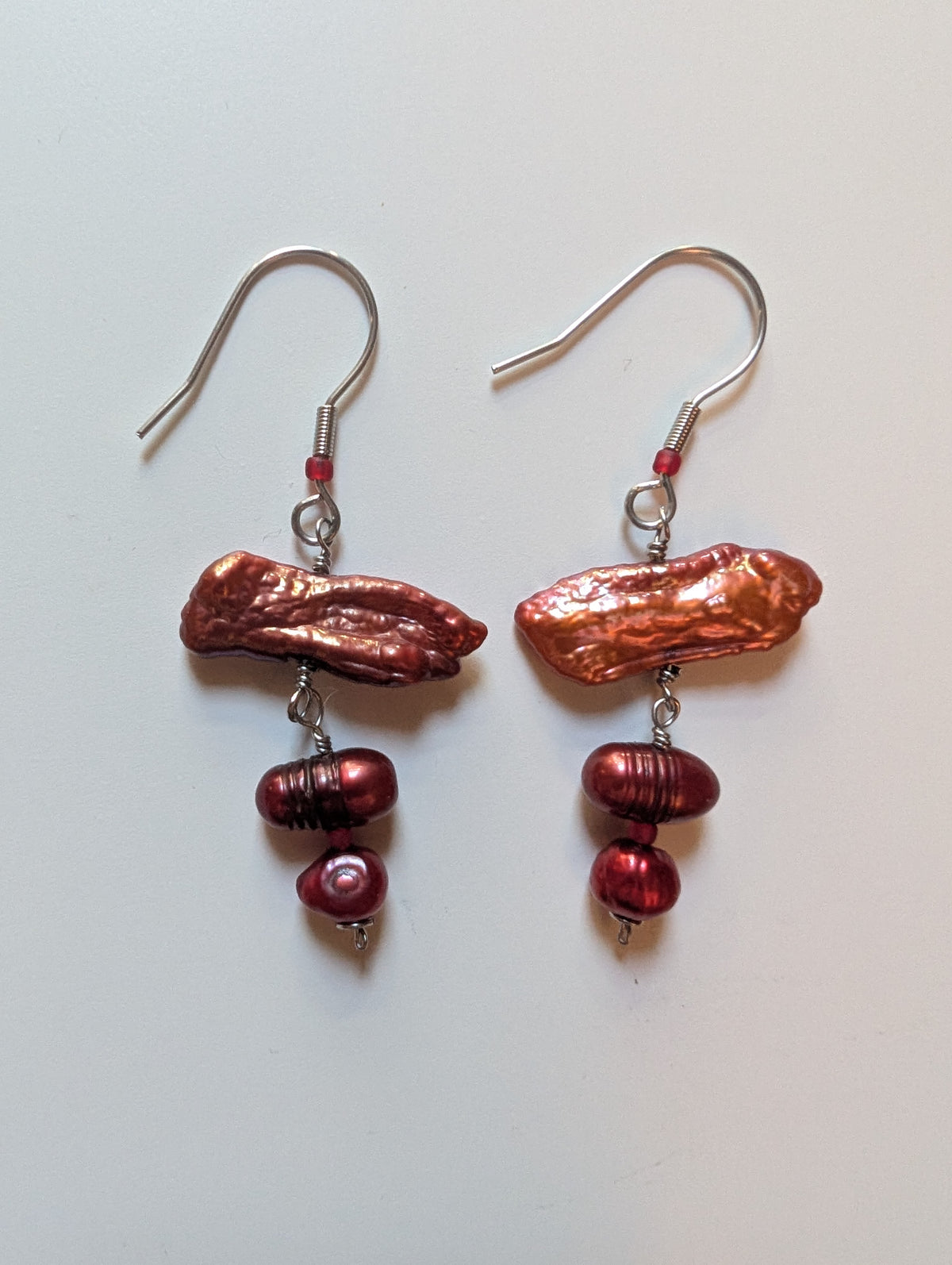Crimson Pearl Earrings
